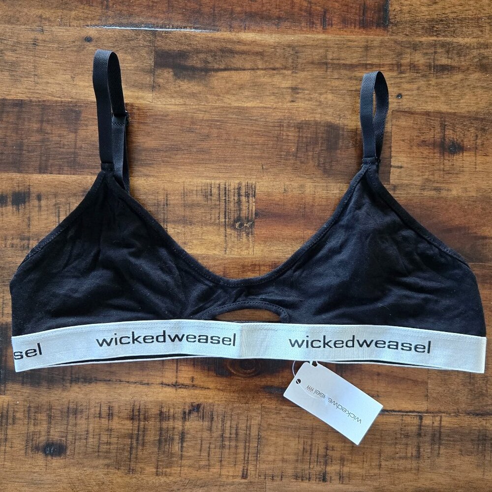 Wicked Weasel 135 Stretch Bamboo Bralette – Medium - Black - NWT